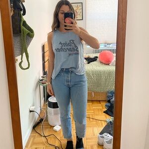 Classic Levi’s straight leg jeans